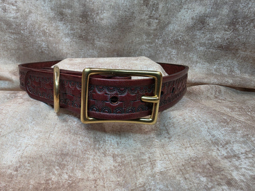 Custom Leather Dog Collar, Large