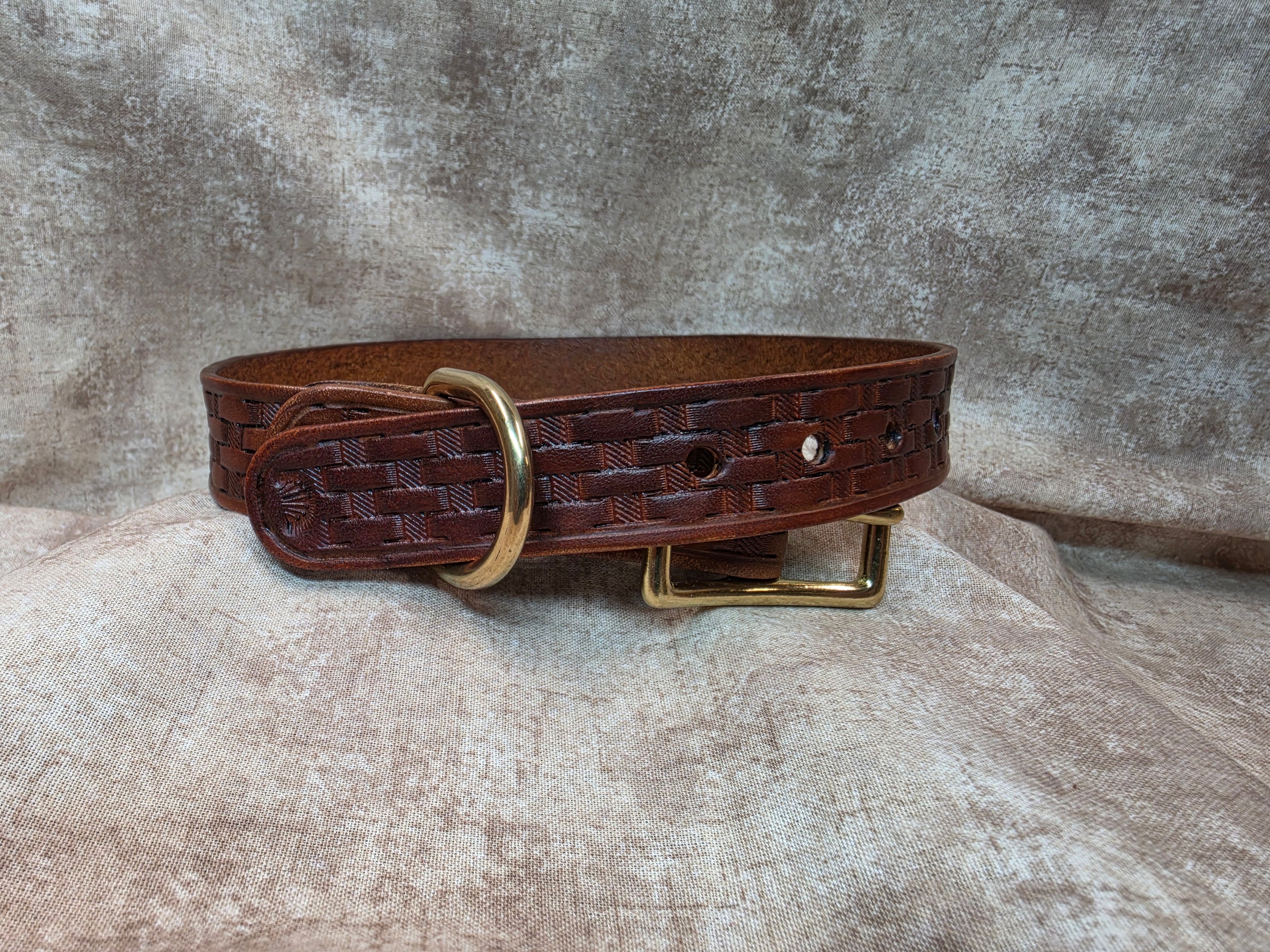 Custom Leather Dog Collar, Small/Medium