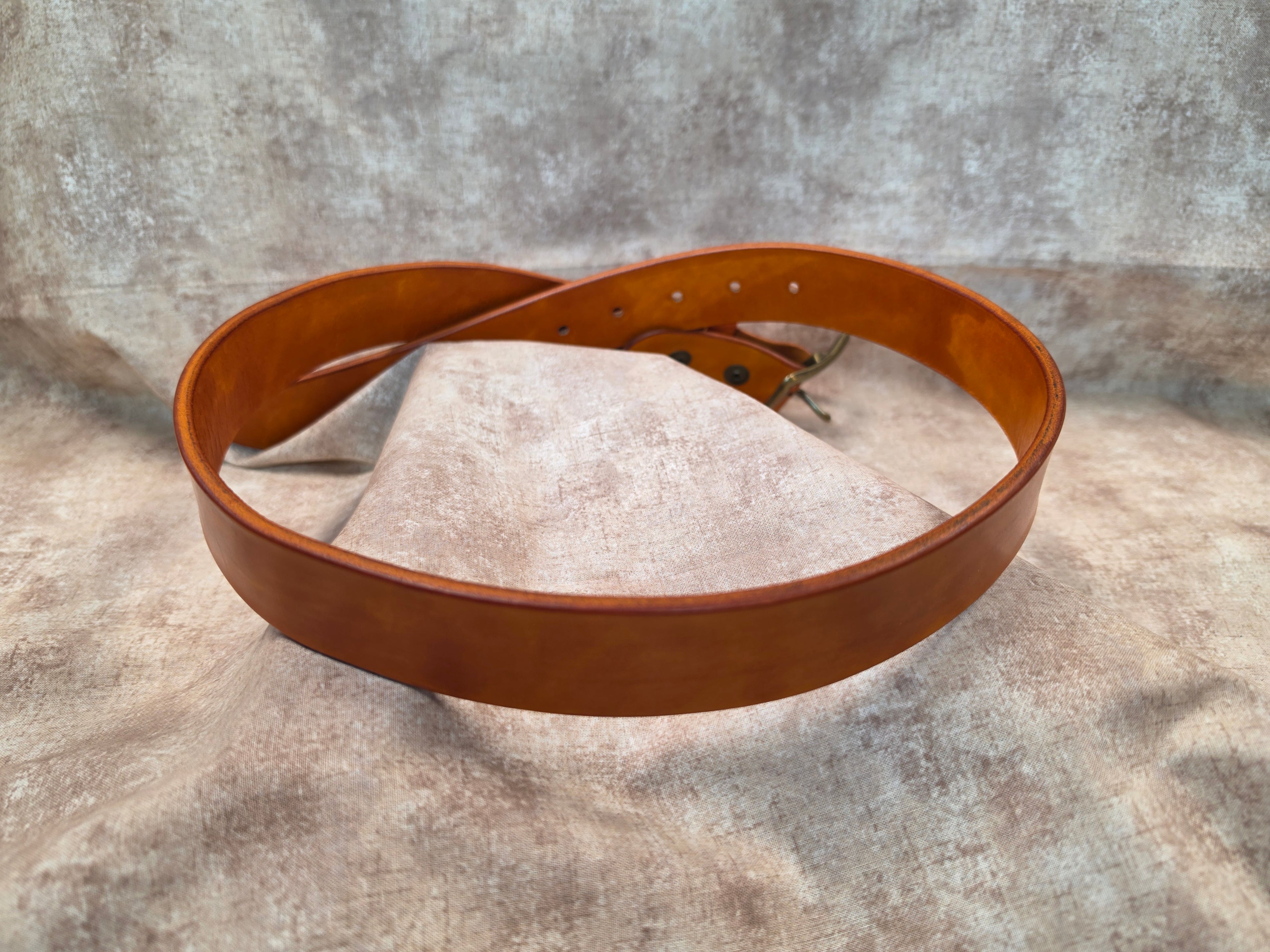 Beautiful Complete Hand Made Classy Light Brown Belt. Size 34".