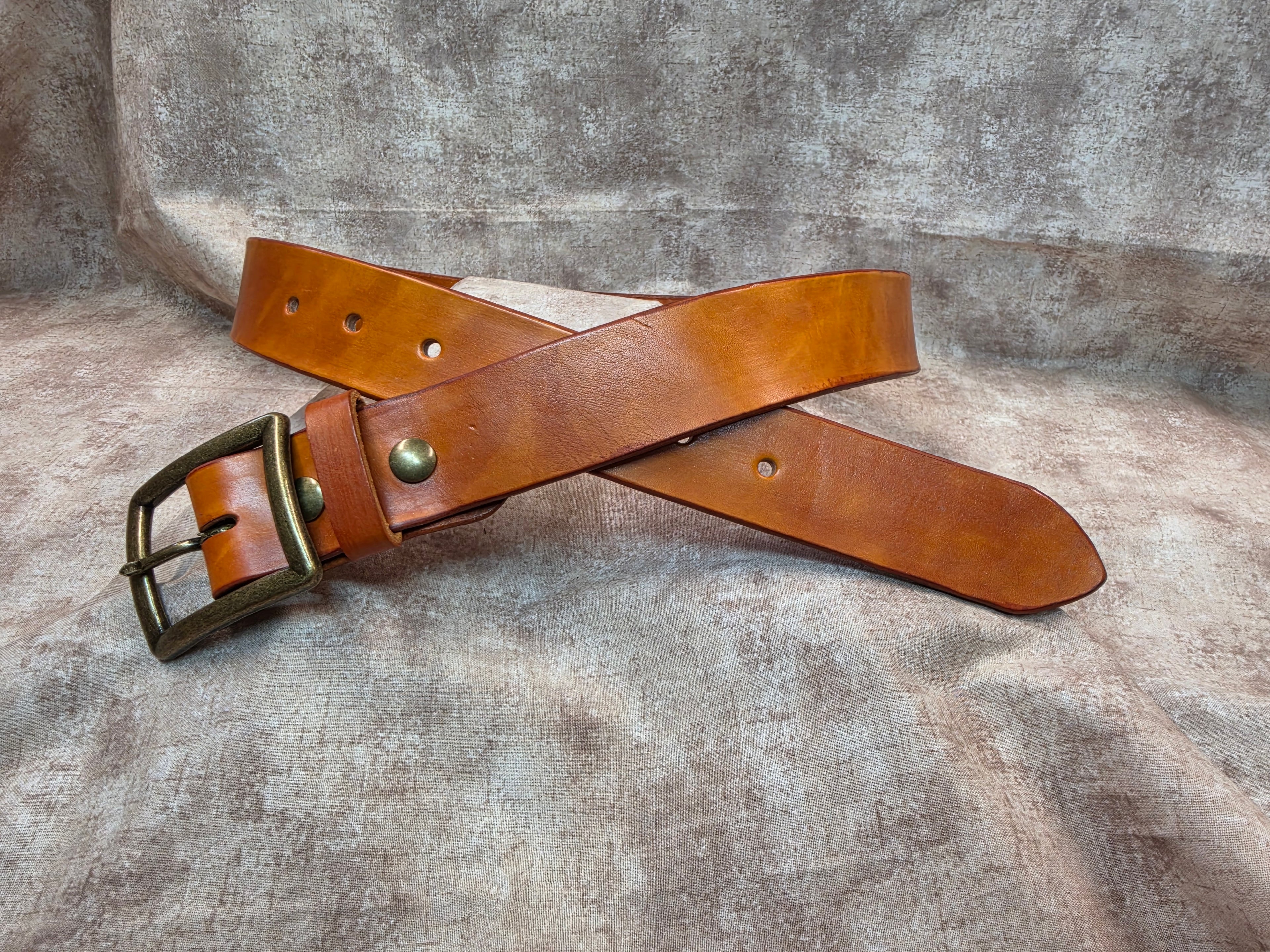 Beautiful Complete Hand Made Classy Light Brown Belt. Size 34".