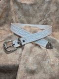 Hard to find! White Western Belt, Size 36